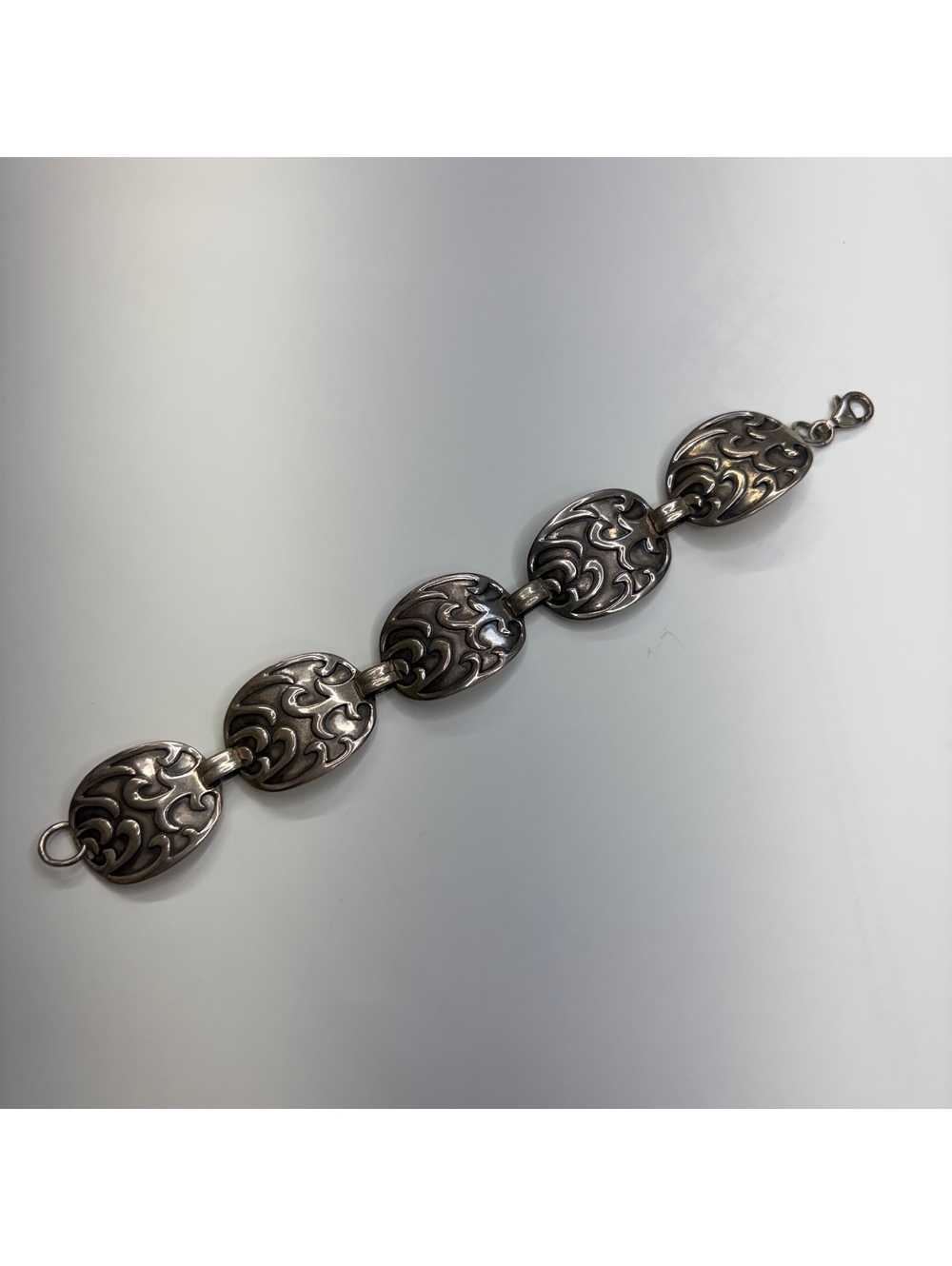 Spilada sterling silver panel bracelet vintage 90s